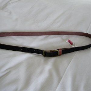 NWT LANDS’ END WOMEN’S BLACK SUEDE AND LEATHER BELT – SIZE L (33-36)